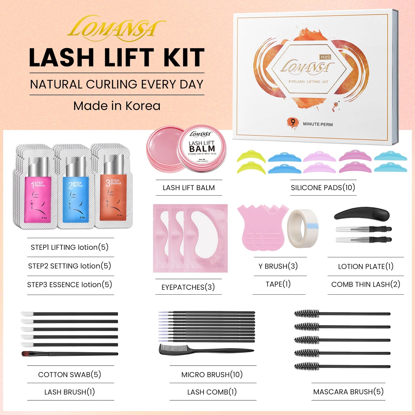 Lomansa Lash Lift Kit — Lasts 6–8 Weeks