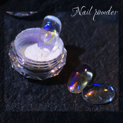 Nail Glitter Aurora Ice Transparent Laser Magic Aurora Rainbow Mirror  Gel Pigment Powder Chrome Nai Charm  Art Decoration Tools