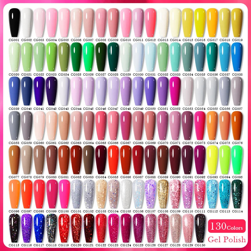 BORN PRETTY Gel Nail Polish — 130 Colors, Semi-Permanent UV/LED Gel Varnish