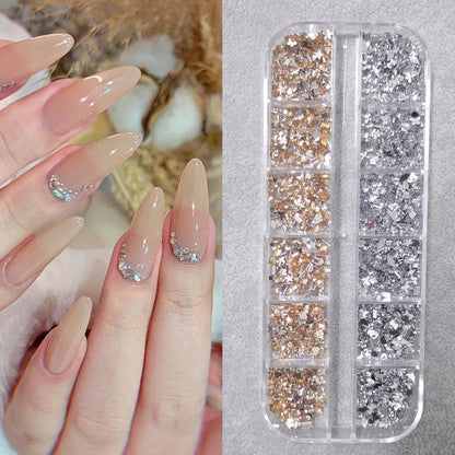 Nail Art Rhinestones Kit 2400pcs Nail Gems Ab Flatback Rhinestones Gems Stones with Storage Organizer for Design Bright Holiday