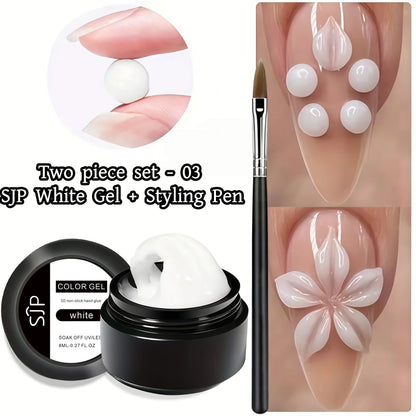 3D Nail Gel – Hard Non-Sticky Overlay for Shapes & Bows