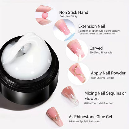 3D Nail Gel – Hard Non-Sticky Overlay for Shapes & Bows