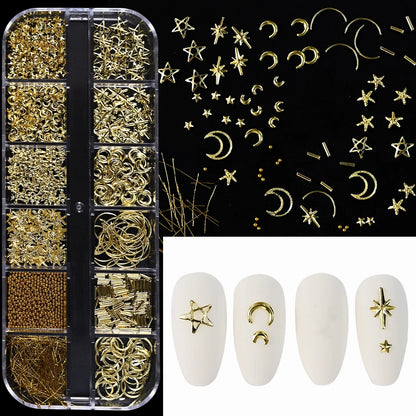 Nail Art Rhinestones Kit 2400pcs Nail Gems Ab Flatback Rhinestones Gems Stones with Storage Organizer for Design Bright Holiday