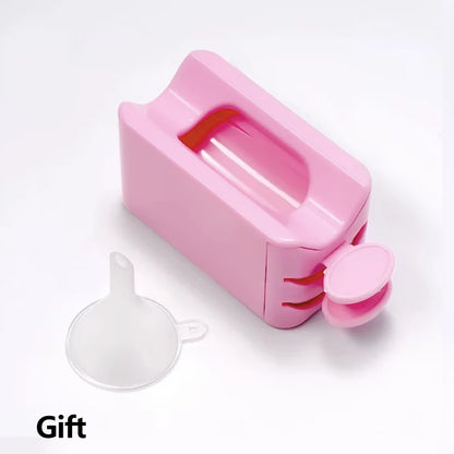 LINMADA Nail Powder Recycling Box With Scoop Nail Art Box Nail Art Accessories Makeup Tool Powder Glitter Saver and Nail Brush