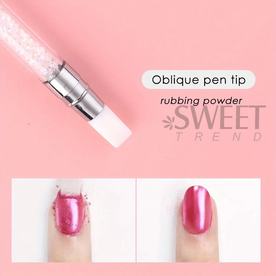 Double Head Silicone Nail Art Pen – Carving & Dotting Tool for Professional Manicure