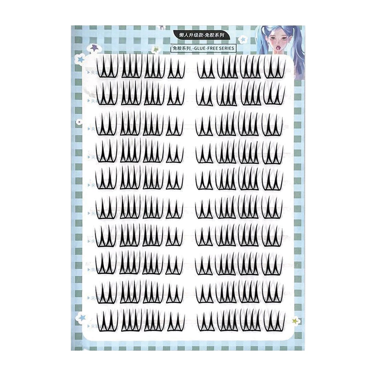 DIY Fashion Lash Extensions Glue-free Korean Style Girl Group lash Segemented Natural Long False Eyelash Self Sticking Eyelashes