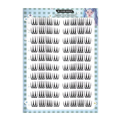 DIY Fashion Lash Extensions Glue-free Korean Style Girl Group lash Segemented Natural Long False Eyelash Self Sticking Eyelashes