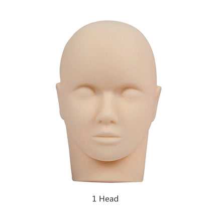 Mannequin Head For Eyelash Extension Training kit With Removable Eyelids Silicone Cosmetic Model Heads Makeup Tools Gel Material