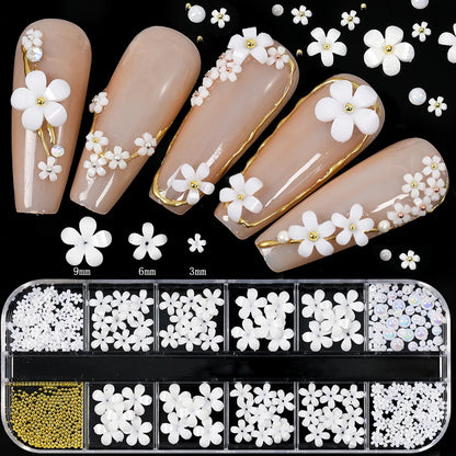 Nail Art Rhinestones Kit 2400pcs Nail Gems Ab Flatback Rhinestones Gems Stones with Storage Organizer for Design Bright Holiday