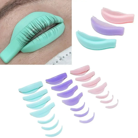Silicone Lash Lift Perm Pads — 7 Pairs, Multi-Size