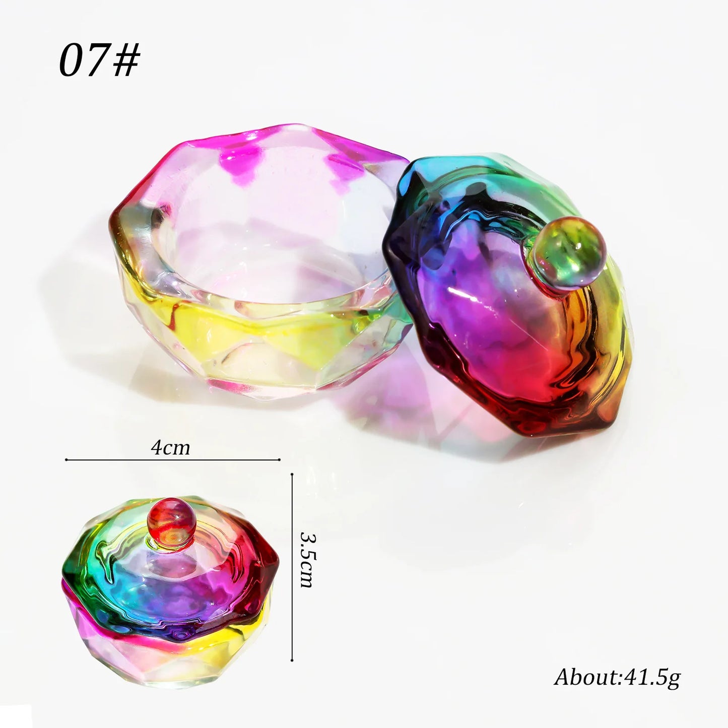 Pink Crystal Dappen Dish – Heart Shape Acrylic Liquid Holder