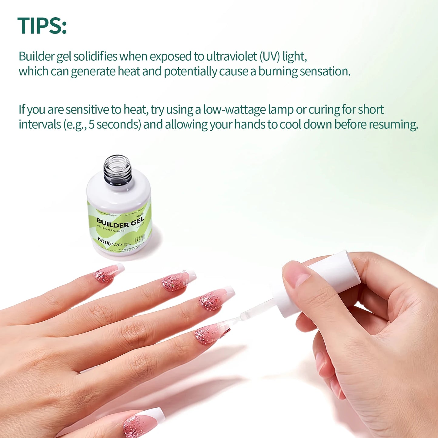 Builder Nail Gel – 4 Colors Base Coat & Extension Gel 15ml