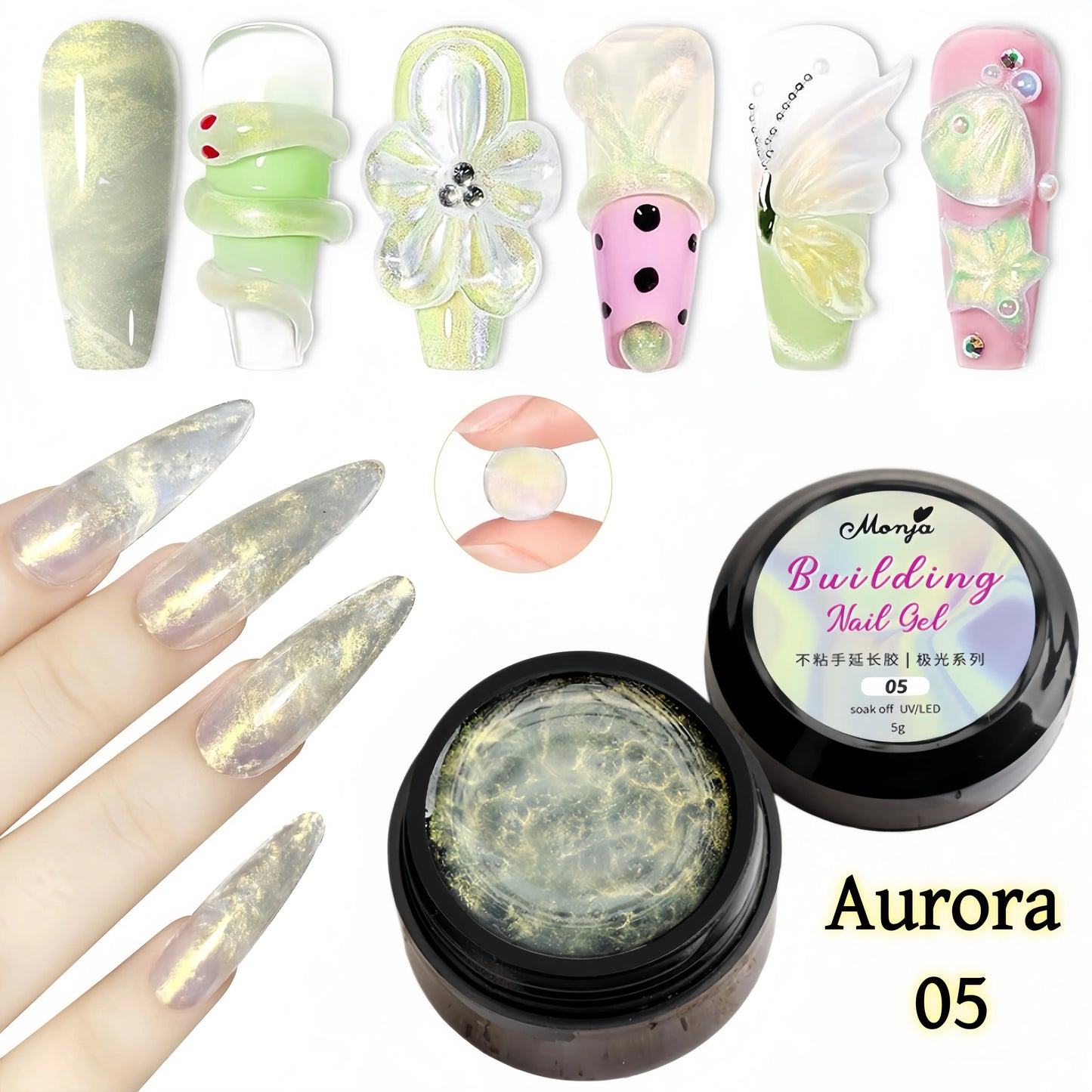 3D Nail Gel – Hard Non-Sticky Overlay for Shapes & Bows