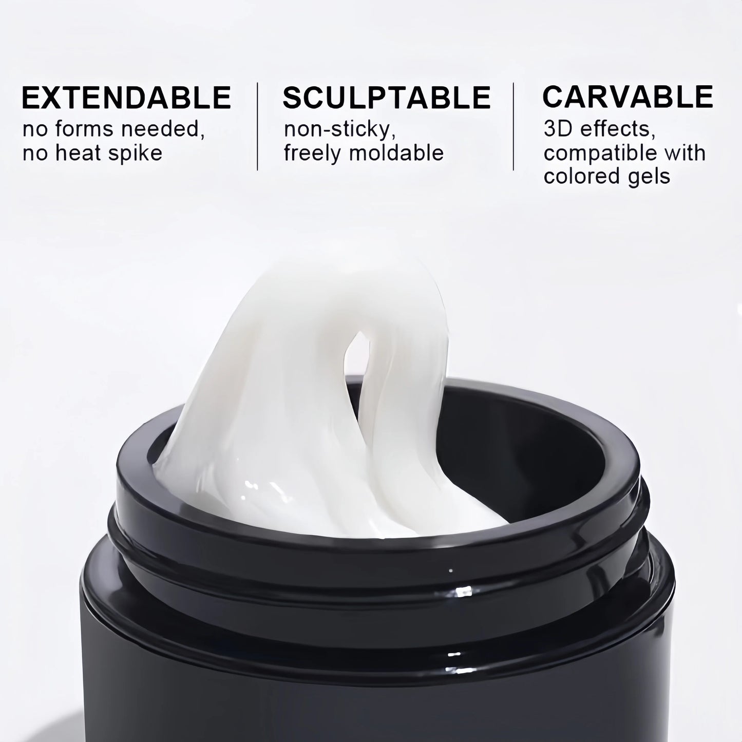 3D Nail Gel – Hard Non-Sticky Overlay for Shapes & Bows