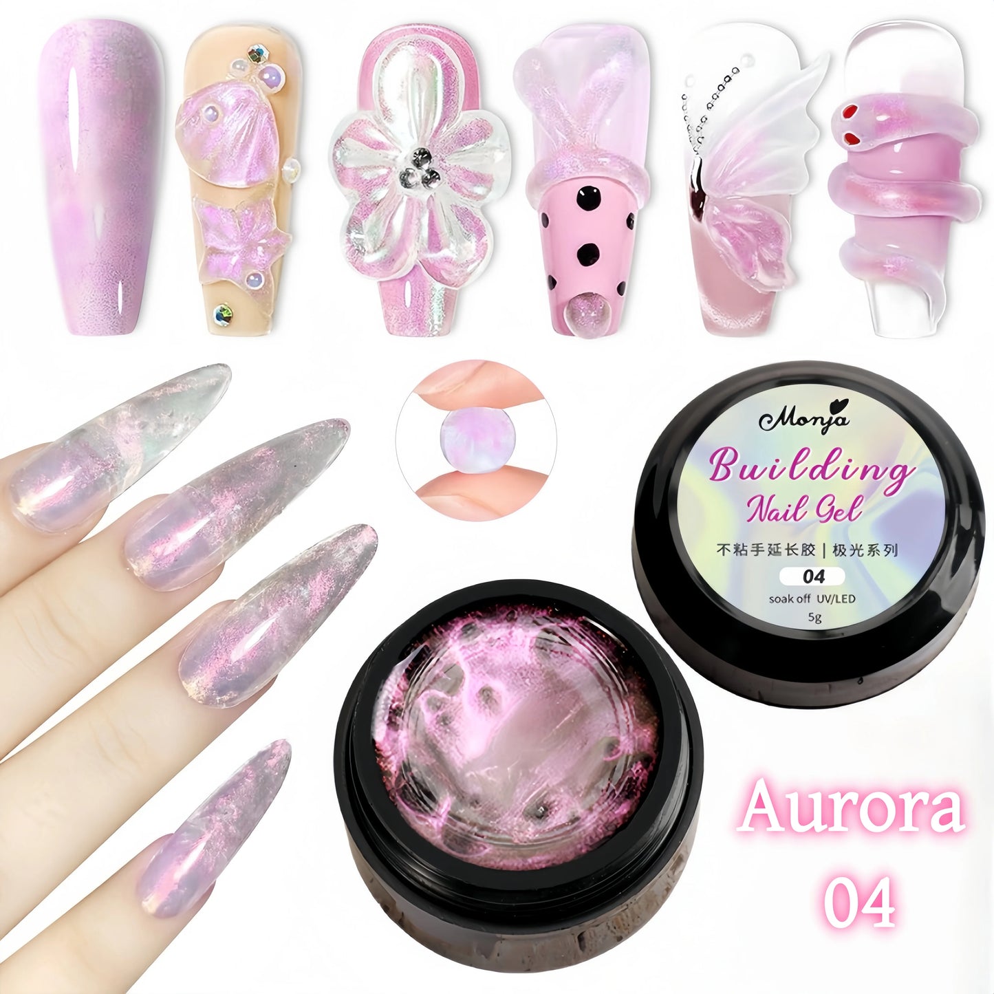 3D Nail Gel – Hard Non-Sticky Overlay for Shapes & Bows