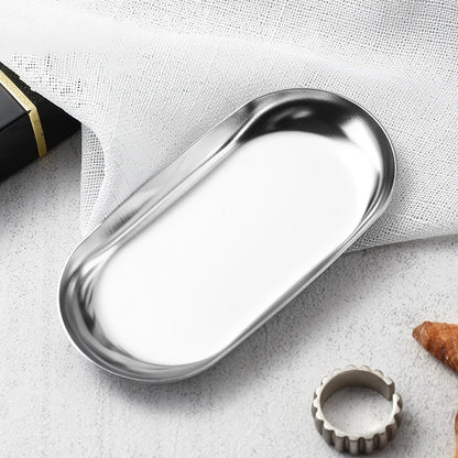 Nail Tray Stainless Steel Cosmetic Storage Tray Nail Art Nail Polish Storage Multicolor Nail Art Desktop False Nails Dish Tools