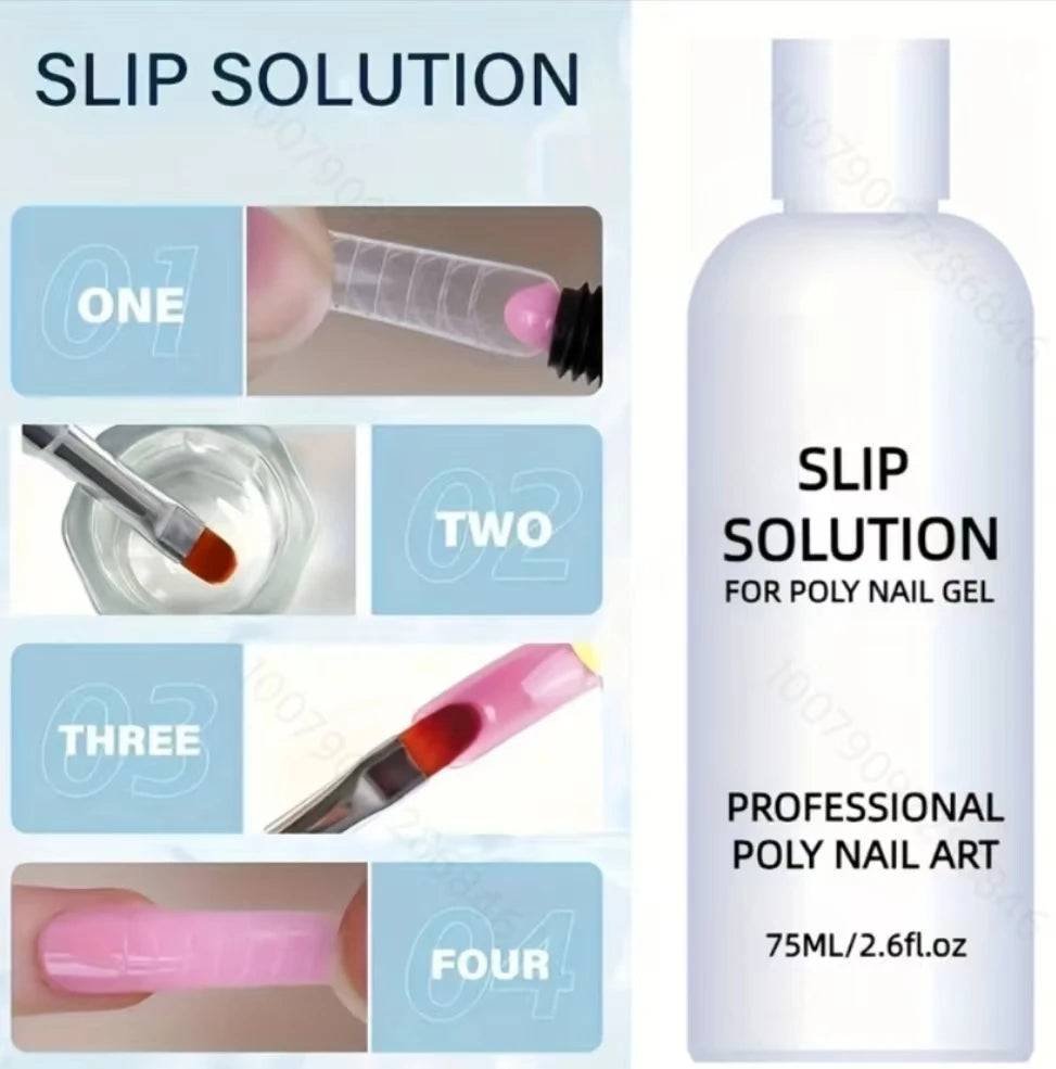 Nail Slip Solution 75ml – Poly Gel & UV Gel Extension Liquid