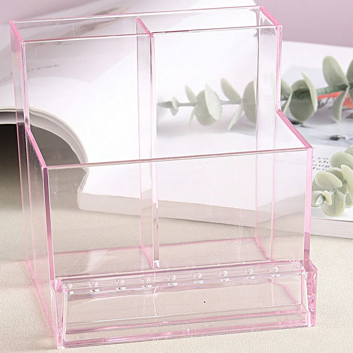 A Compact Holder And Organizer for Mini Nail Drill Bits, for Nail Polishing Tools, Featuring a Storage Box And Display Rack