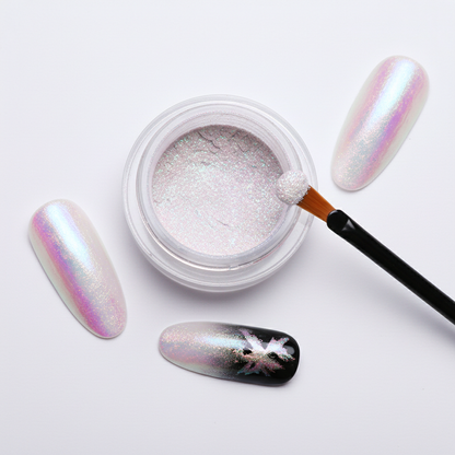Pearl White Aurora Chrome Nail Powder